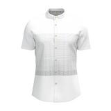 Placement Stripes Semi-Cutaway Collar Shirt