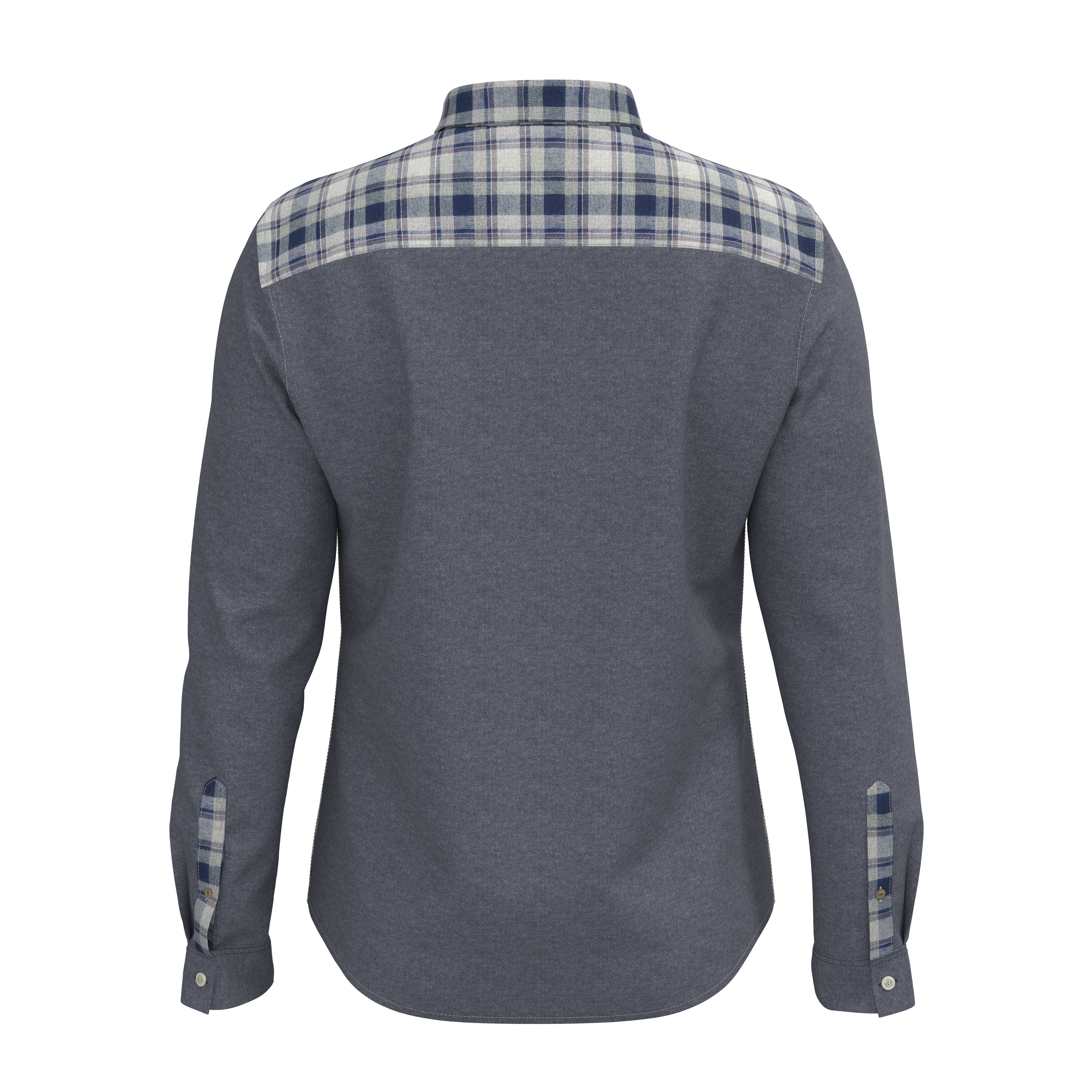 Checks Shirt With Contrast Long Sleeves