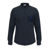Cotton Shirt With Contrast Pocket And Inner Yoke