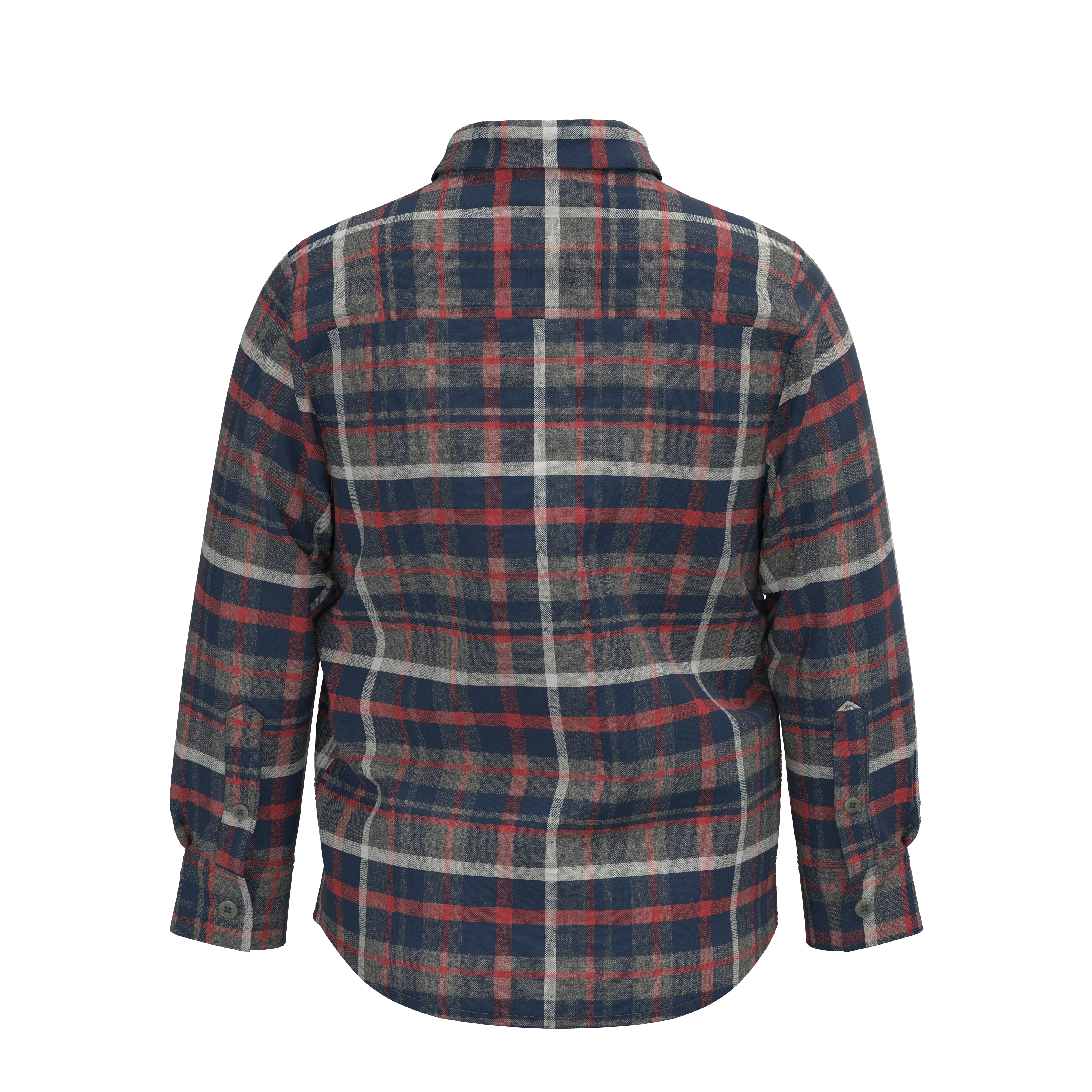 Wool-Blend Shirt with Contrast Pocket